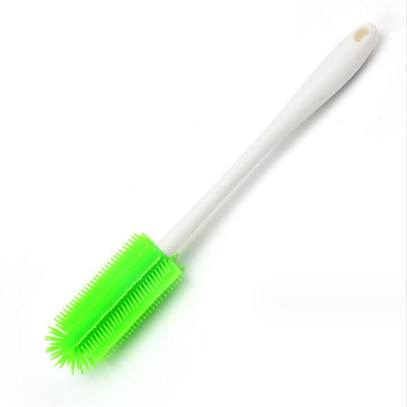 Silicone Brush Water Bottle Cup Glass Cleaning Brush 4.5*31cm светло-зеленый