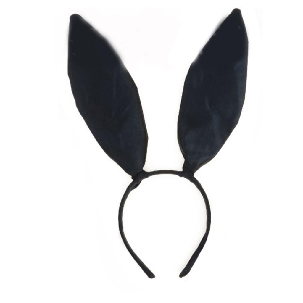 Long Rabbit Ears Headband Bowtie Cuffs Rabbit Costume Set Club Party Outfit Stage Suit Female Role Play Costume