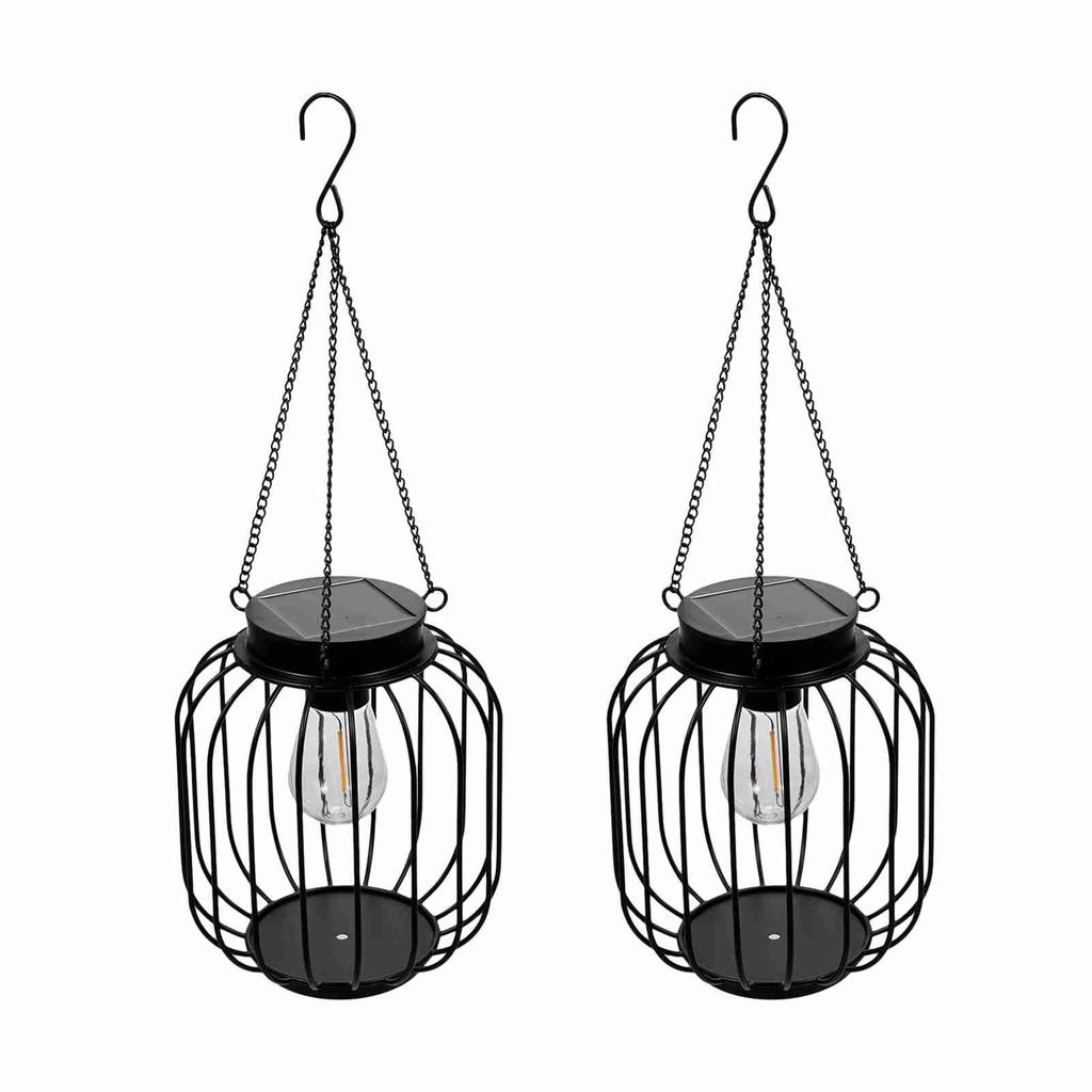 Solar Outdoor Lights Hanging Solar Lantern Metal Solar Lights Outdoor Water Resistant Solar Lights Lamp for Outside