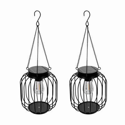Solar Outdoor Lights Hanging Solar Lantern Metal Solar Lights Outdoor Water Resistant Solar Lights Lamp for Outside