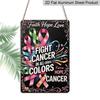 2D Flat, 1pc Multi Color Cancer Awareness Ribbon Aluminum Sign, Breast Cancer Awareness Month Decor, Cancer Walk Event Fence, Hospital Lobby Display