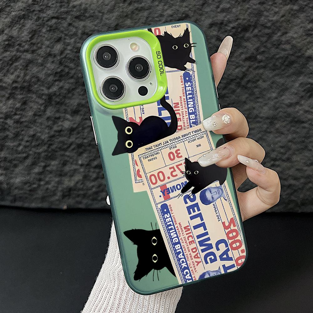 Doodle wütende Katze Handyhülle für Xiaomi Redmi 15C 14C 13C 12C 10 Note 15 14 13 12 Pro Plus 4G 5G Silber Hartschale