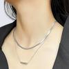 Cold Temperament Multi-Layer Pearl Snake Bone Chain, Niche Neck Chain Personalized Geometric Simple Round Ball Necklace