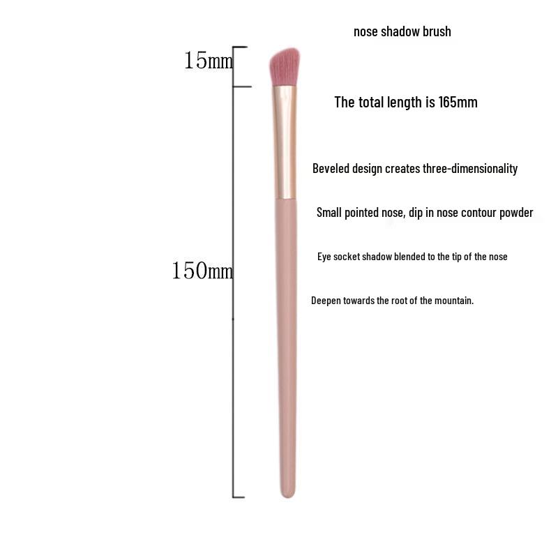 8/12-Piece Pink Makeup Brush Set for Beginners: Includes Soft Bristle Powder, Eyeshadow, and Angled Eyeliner Brushes.