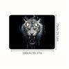 1Pcs White Tiger Printed Car Trunk Mat with Anti Slip Cargo Liner Waterproof Rear Storage Protector Floor Mat for SUV Sedan Vehi