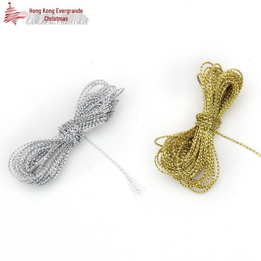 

Праздничная 5-метровая серебряная подвесная веревка: Потолочное украшение в виде рождественского шара и цветная веревочная композиция Silver Rope 5m