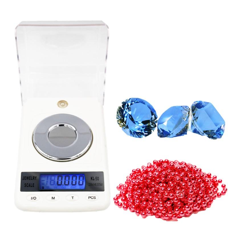 50g 0.001g High Precision Electronic Scale Digital Jewelry Scale Diamond Gem Carat Scales Laboratory Weighing Balance