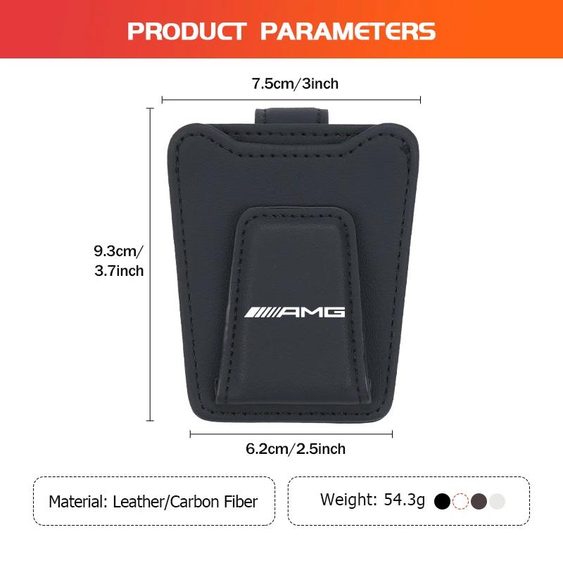 Magnetic Car Sun Visor Glasses Holder Ticket Card Hanging Clip For Mercedes Benz AMG C180 C300 W124 W176 W177 C200 C260 GLC CLE BF1