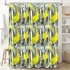 Modern Abstract Shower Curtain Artistic Black Yellow Splash Waterproof Bathroom Decor Set Vintage Textured Fabric Backdrop