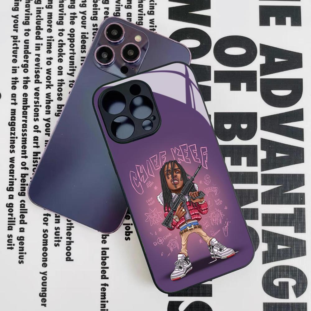 Chief Keef American Rapper Phone Case for Iphone 17 16 15 14 12 11 13 Pro Max Mini X Air Puls Black Glass Cover