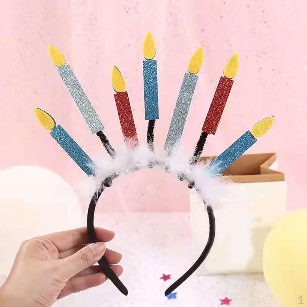 

Cute Candle Headband Party for Birthday Favors Decor Gifts Kids
