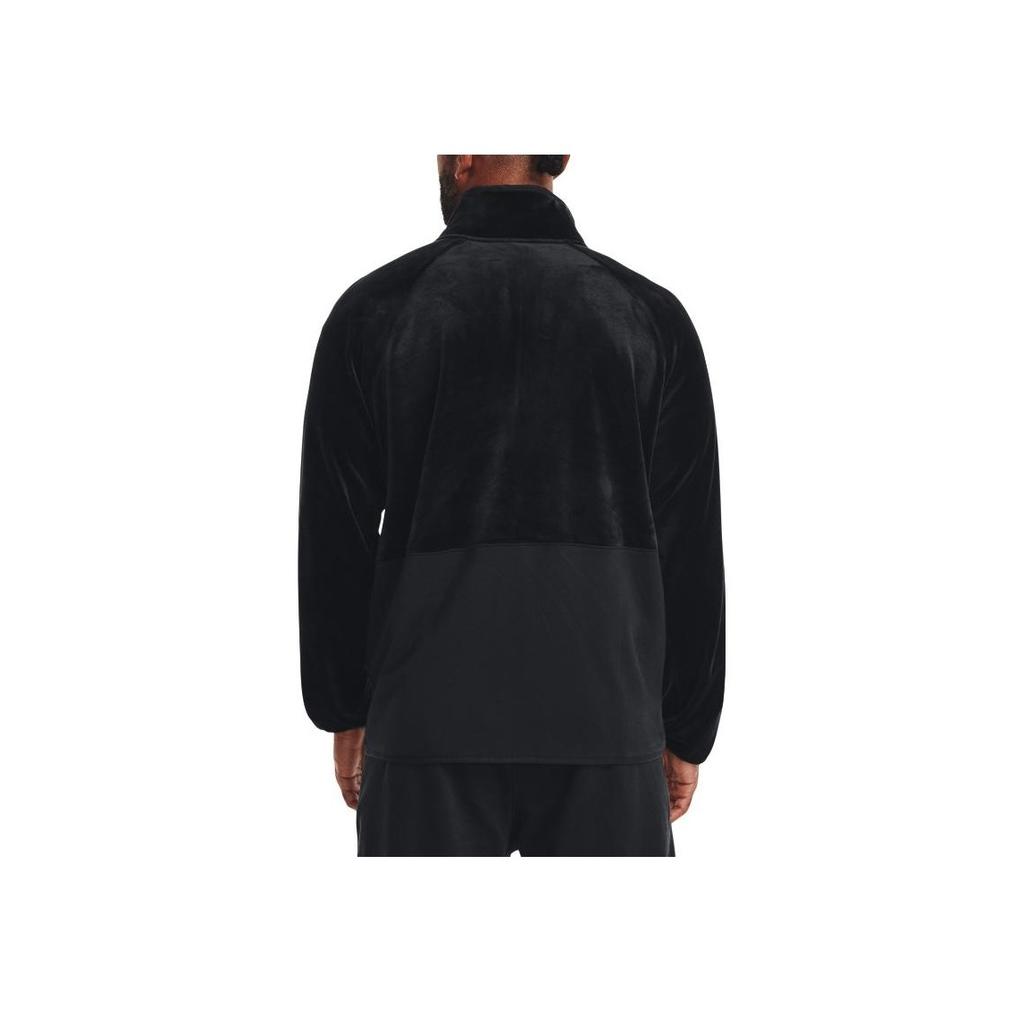 Under Armour Solid Color Logo Print Zip-Up Collar Jacket Men Outerwear Black 1373872-001