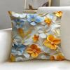 3D Flower Cushion Cover Soft  EasyWash Pillow Case  Versatile for Couch Bed Travel and Office