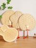 Summer Straw Fan, Hand-Woven Traditional Hand-Held Summer Fan, Banana Leaf Fan, Chinese Style, for Babies and Children, Household Use