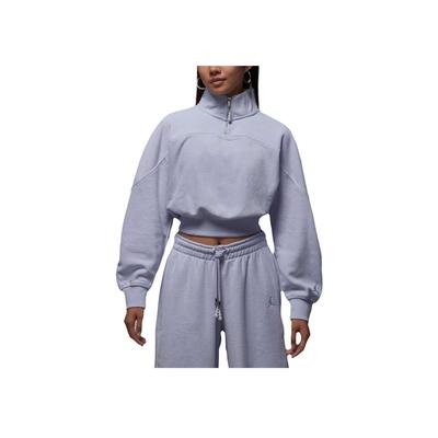 Women's Half-Zip Fleece Mock Neck Sweatshirt Phantom HV0327-057