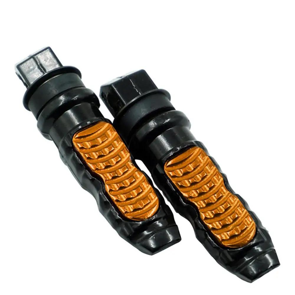 

2 шт. / Комплект 8 мм отверстия алюминиевые подножки для задних пассажиров мотоцикла педали подставка для ног скутера подножка для мотоцикла модификация педали жёлтый