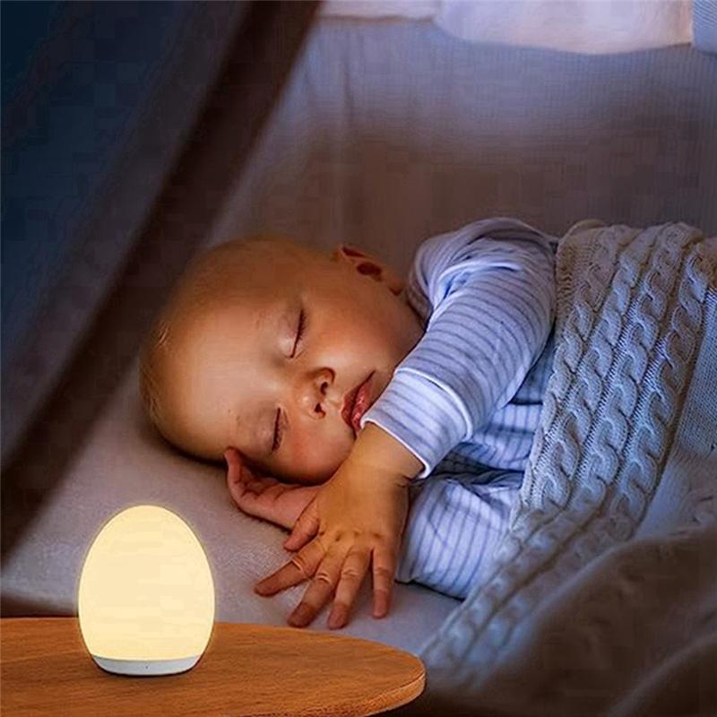 ABGE-Baby Nachtlicht für Kinder mit Dimmfunktion, Wiederaufladbares Nachtlicht mit 1-Stunden-Timer & Touch-Steuerung