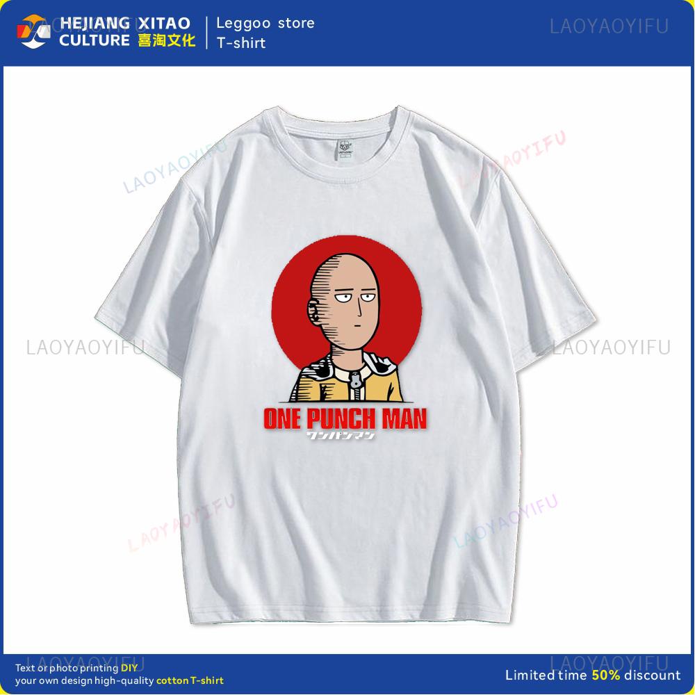 One Punch Man Says Ok Cartoon Hip Hop Crew Neck Casual Fashion Street Wear Trend Summer Comfortable Men Women Universal Tshirt