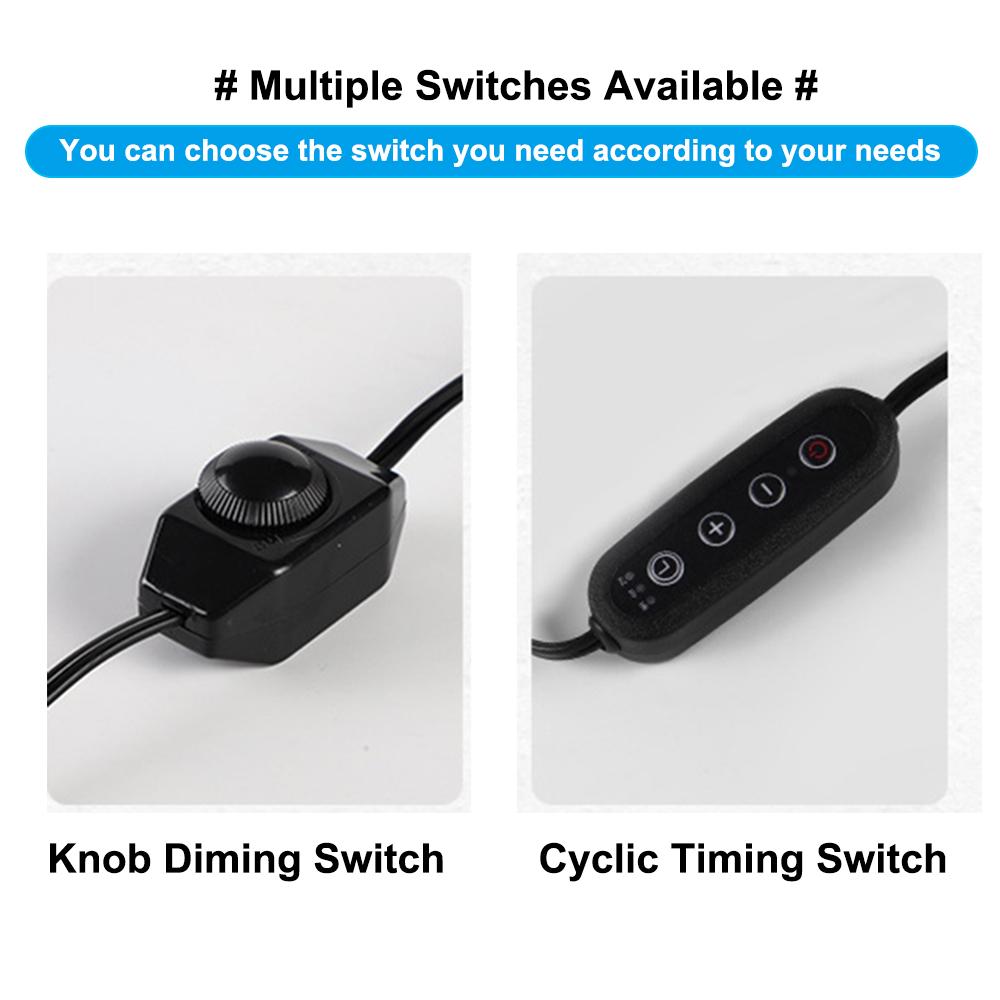 Reptile Heat Lamp Rotating Reptile Light Bracket with Clamp UVA/UVB Heating Lamp Bulb 25W/50W/75W