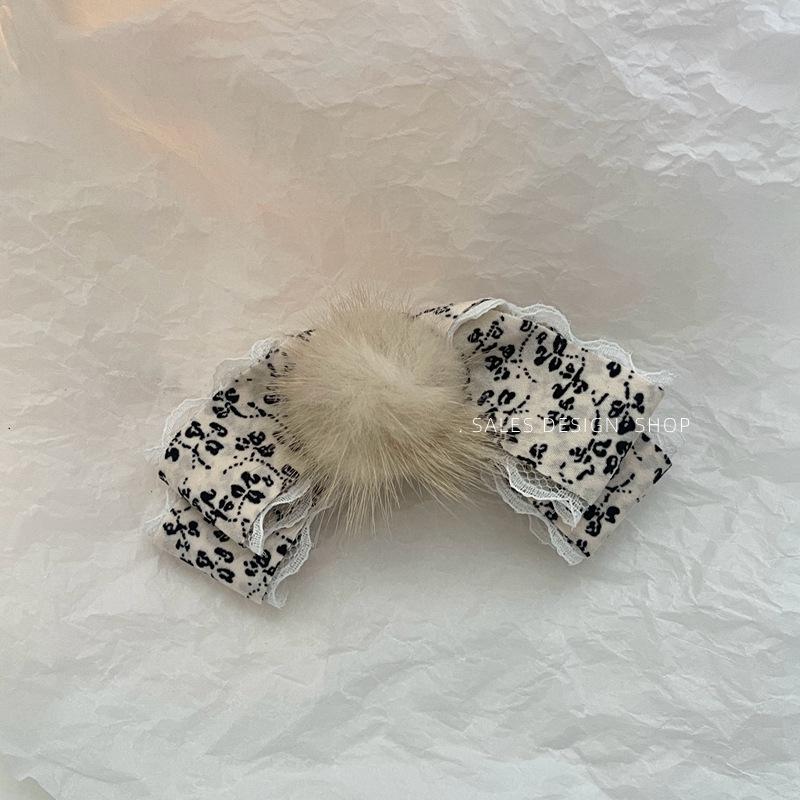 Korean Elegant Floral Lace Bow Hair Clip – Luxurious Women s Accessory