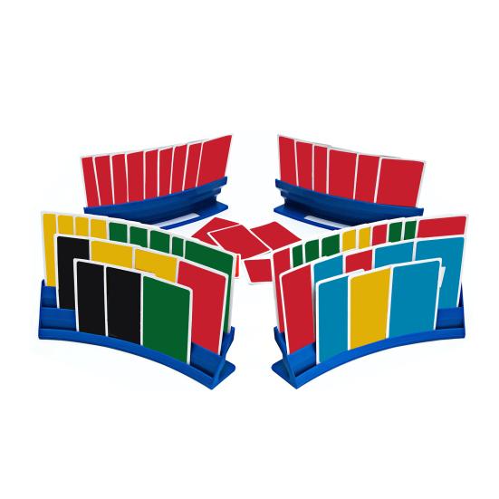 4Pcs Playing Card Holder Stand Stackable Storage Game Card Tray for Kids Adults Portable Poker Holder for Arthritis Patients