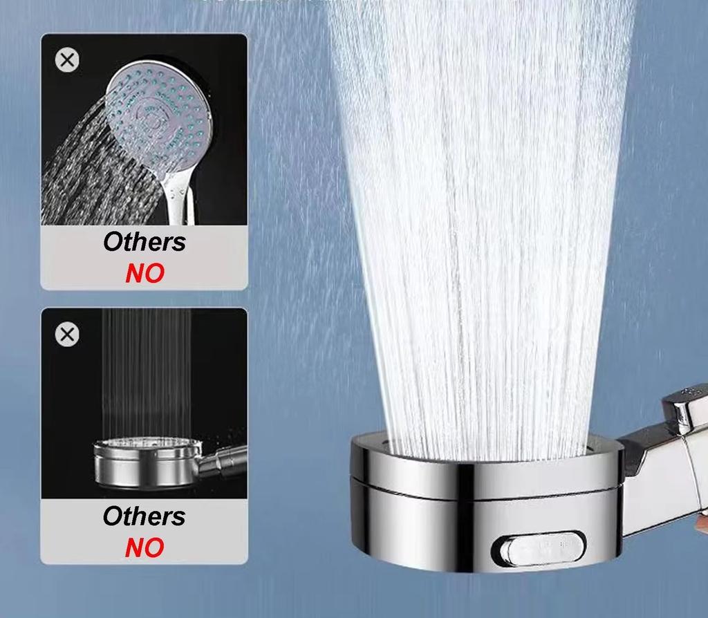 New 4 Mode High Pressure Shower Head With Switch On Off Button Sprayer Water Saving Adjustable Shower Nozzle Filter For Bathroom