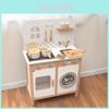Toddler Play Kitchen With Wooden Construction And Interactive Features For Girl Development