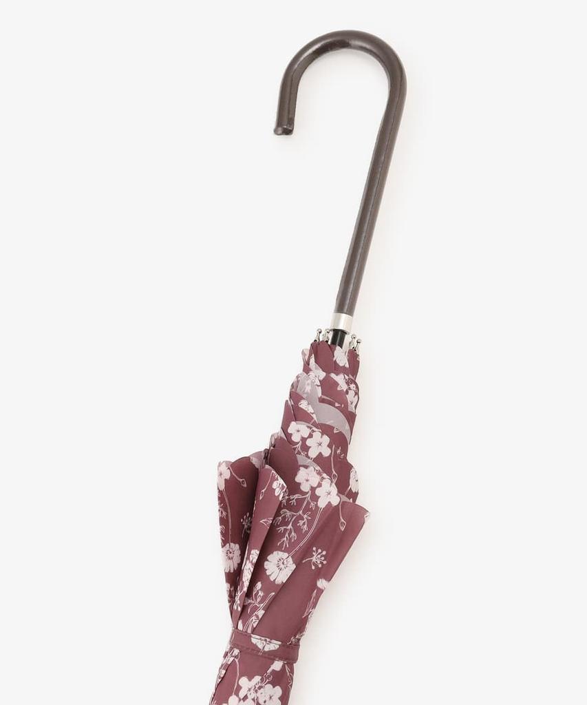 Tea Afternoon Tea LIVING Long Umbrella HT71 Silhouette Flower Long Umbrella Rain Umbrella Red [Afternoon Living]