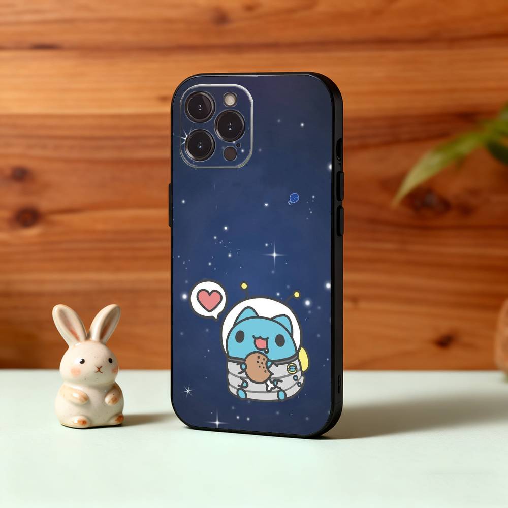 Fluffy-Cat B-Bugcat C-Capoo Phone Case For iPhone17,16,15,14,13,12,Plus,Pro Max, 5G Others Soft Black Cover