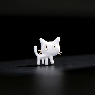 Zarte süße Katzenbrosche, weibliche High-End-Cartoon-Anti-Licht-Pin, Nischen-Corsage, Anzug-Zubehör