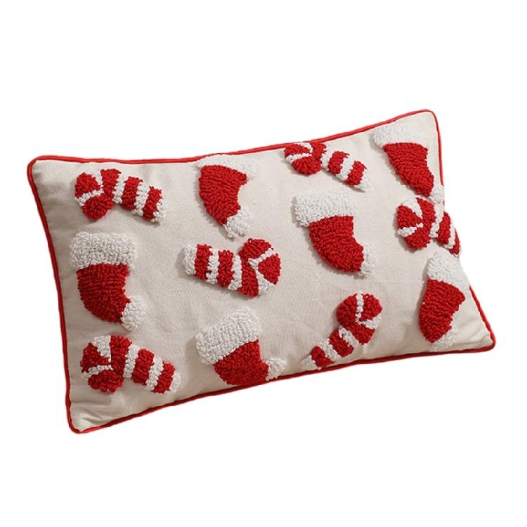 Pillowcase Soft Velvet Plushie Christmas Cushion Cover Exquisitely Embroidery Sofa Bed PIllow Case 1Piece