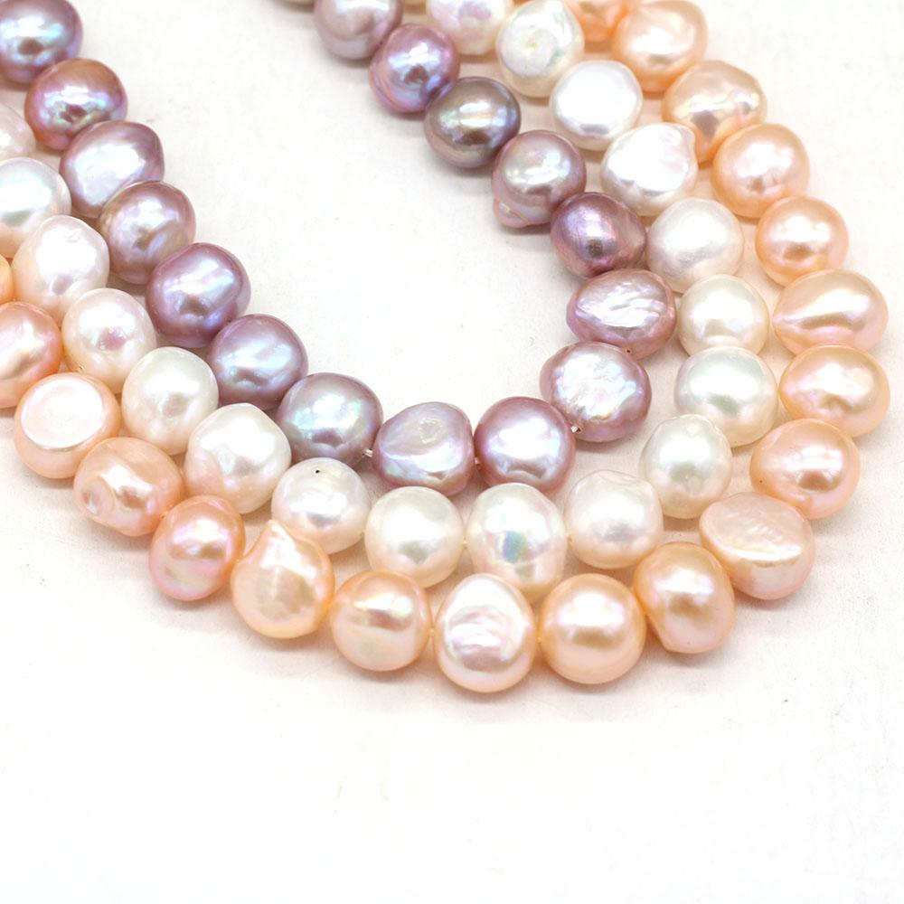 1String, Nugget Pearls, 10–11 Mm, Boho Natural Freshwater Pearl Beads, for DIY Necklaces, Bracelets, Anklets, Jewelry Making, 36cm