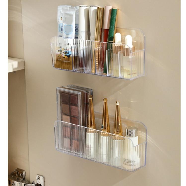 Waterproof Mirror Cabinet Organizer Wall Mounted Bathroom Storage Plastic Shelf For Cosmetics Space Efficient
