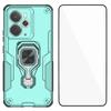 For Realme 14 5G Phone Case WANLONFENG PC TPU Back Cover Kickstand with Tempered Glass