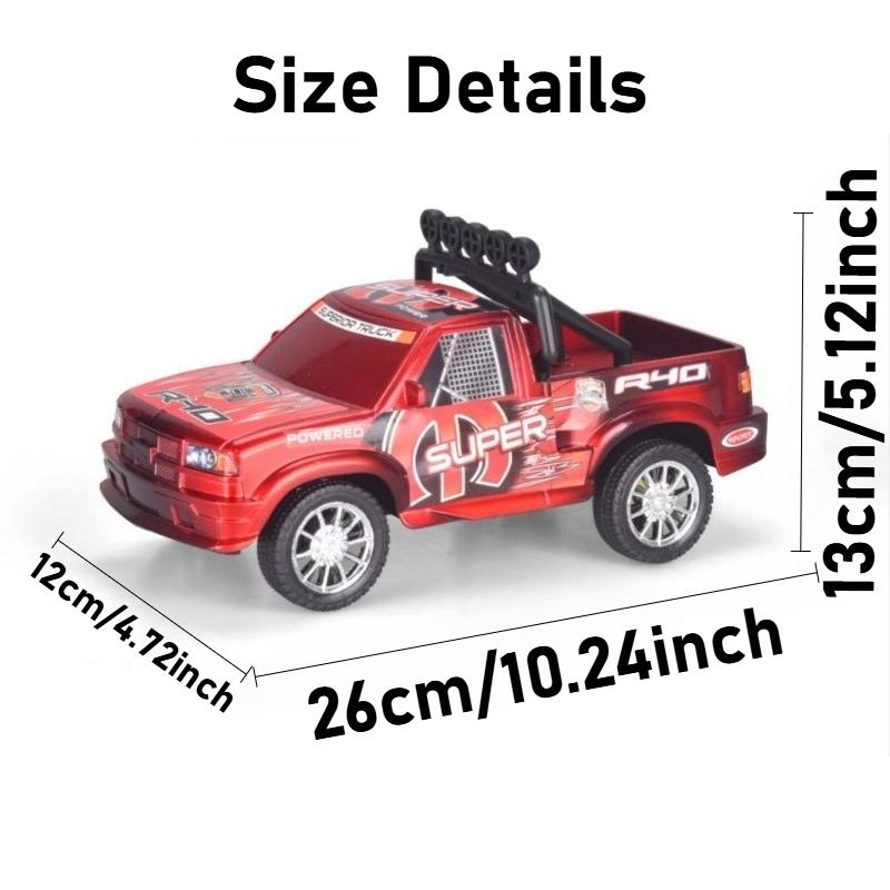 Large Off-Road Car Trucks Toys Friction Powered Push and Go Car Truck Inertia Vehicle for Kids Birthday Gift for Boys Girls