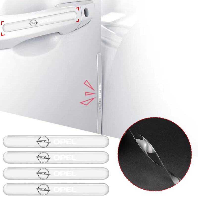 4Pcs Car Door Handle Protector Sticker Auto Styling For Opel Corsa Astra Insignia Vectra Zafira Meriva Mokka Grandland Vivaro