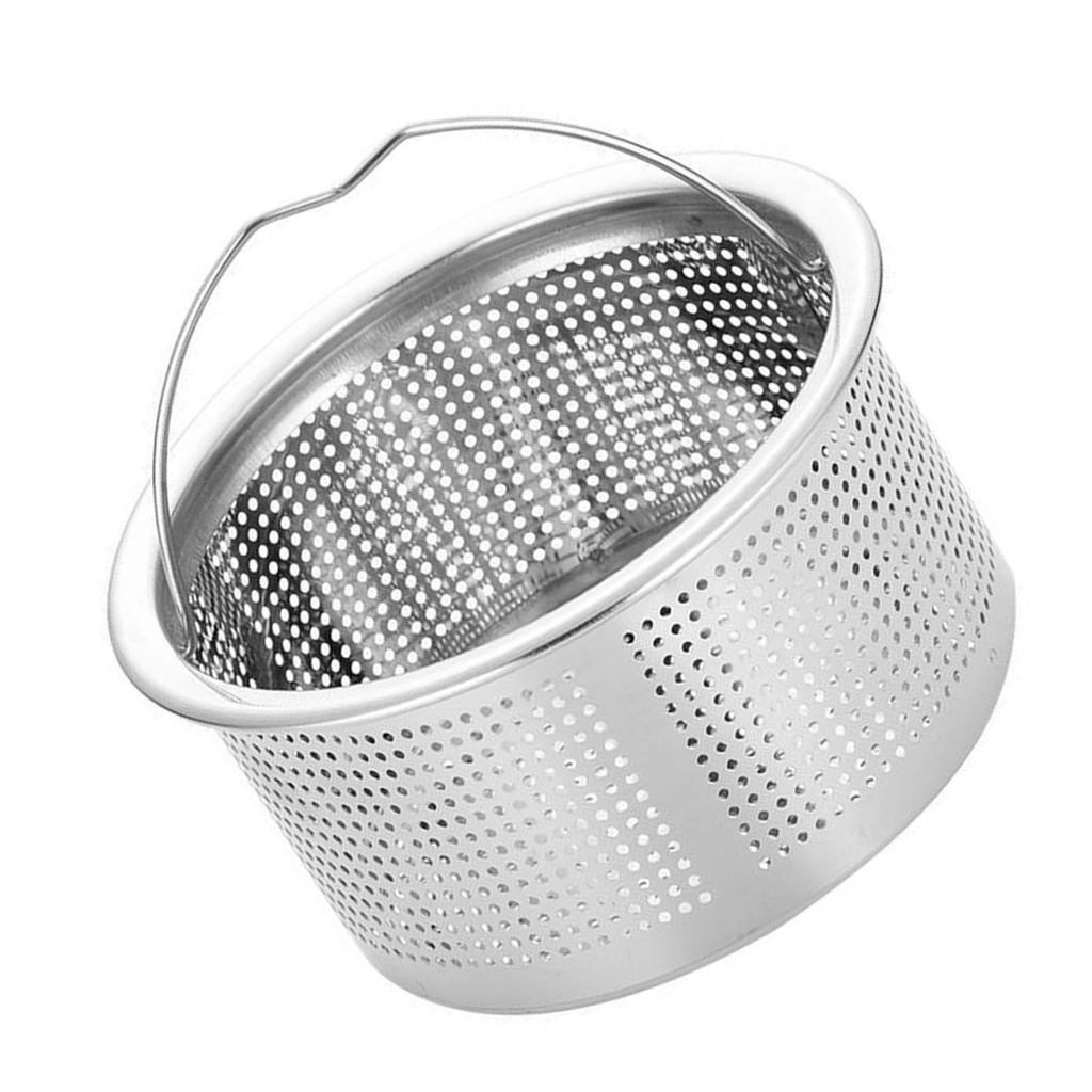 Kitchen Sink Strainer with Handle 304 Stainless Steel Sink Drain Deep Cup Basket Strainer 3in Outer Diameter
