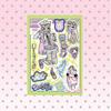 Domi Korean Style Sweet & Cool Girl Character Sticker Book – Creative Journal Stickers