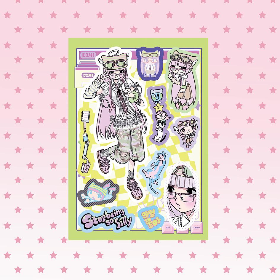 Domi Korean Style Sweet & Cool Girl Character Sticker Book – Creative Journal Stickers