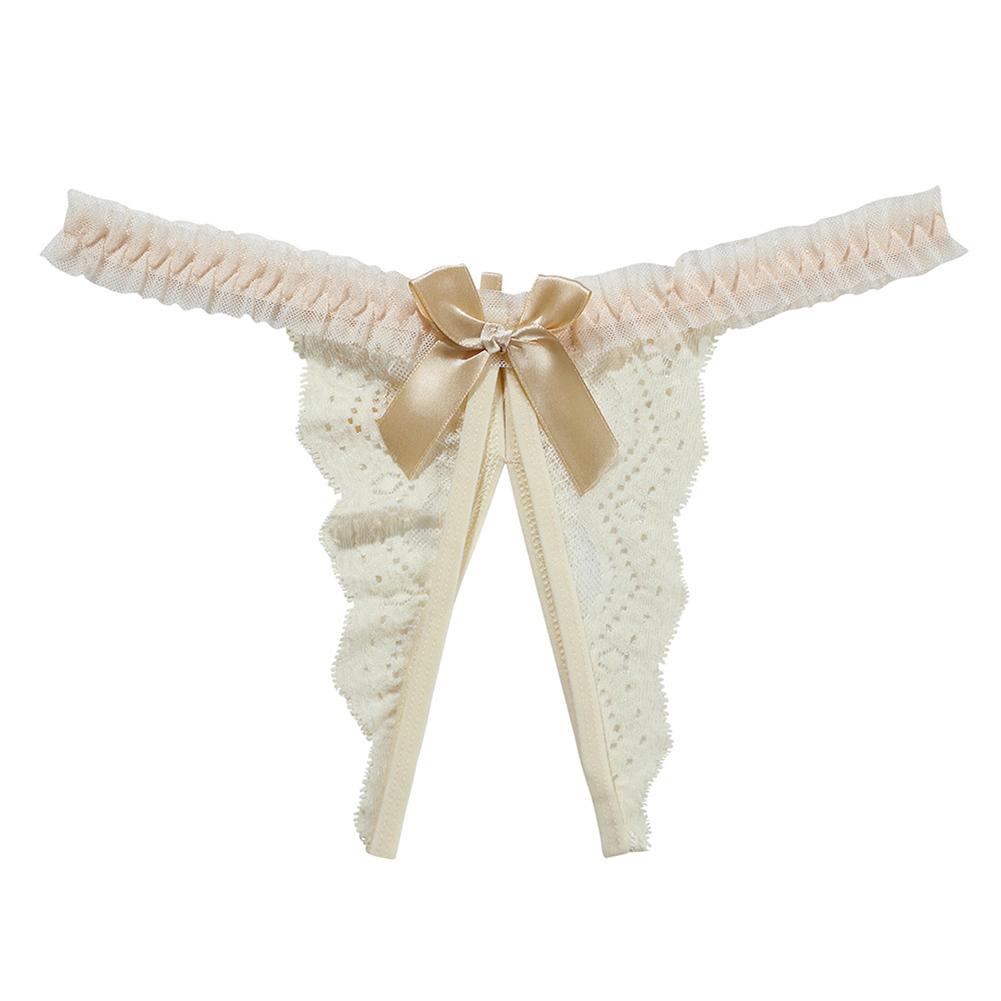 Damen Sexy Spitze String Ohne Schritt Versuchung Hohl Höschen Niedrige Taille T-Hose