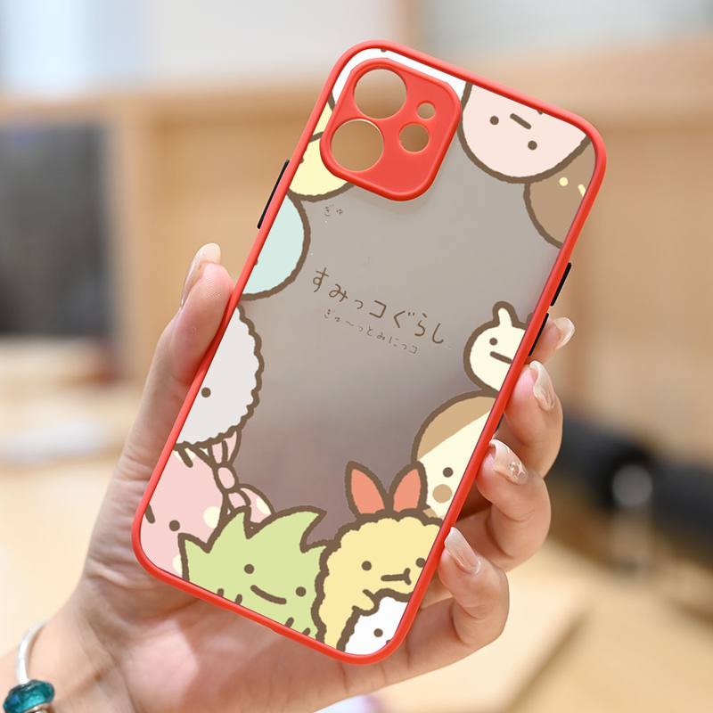 Sumikko Gurashi Lovely Cartoon Phone Case Matte Transparent  For Iphone 11 12 13 6 S 7 8 Plus Mini X Xs Xr Pro Max Cover