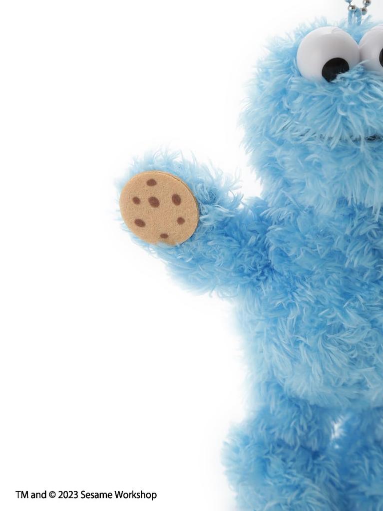 Street Plush Charm Cookie Monster SSMULG239023 BLU Free Size [Sesame Market] Women's