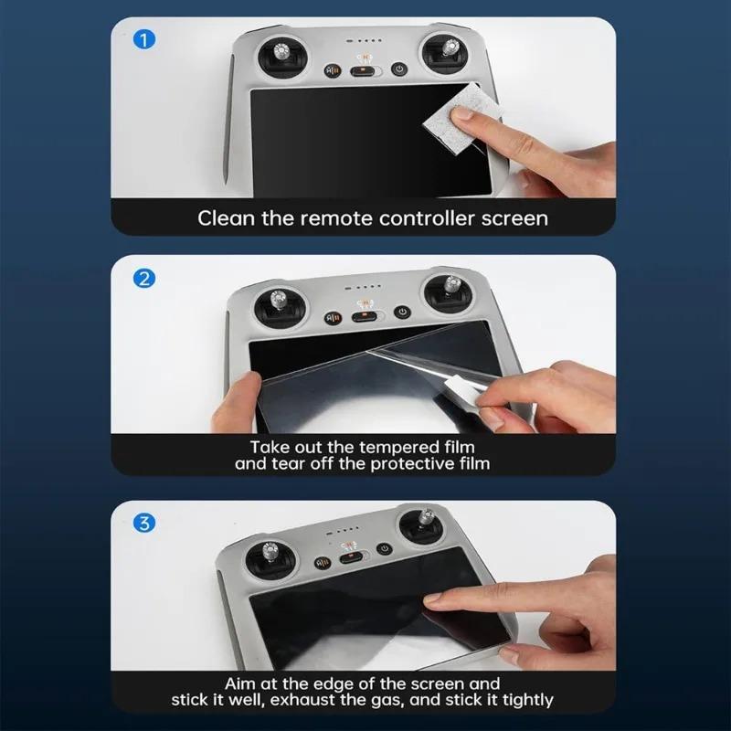 Tempered Glass for DJI RC Pro/RC 2 Remote Control Anti-scratch Screen Protector for DJI Mini 4 Pro Mavic 3 RC2 RC Pro Controller