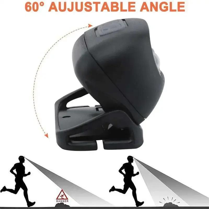 Mini USB Rechargeable 5W LED Headlamp 4 Mode Running Head Torch Portable Mini LED Head Light with Body Motion Sensor