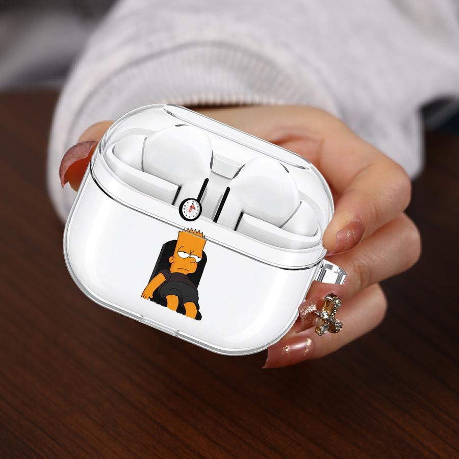 

Clear Earphone Cases Cover With Hook Case For Samsung Galaxy Buds 4 Pro 3Pro Live 3 FE 2Pro 2 4Pro Cartoon Simpsons Cool Buds 4 Pro