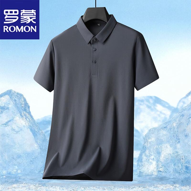 ROMON Men's Ice Silk Business Casual Polo Shirt