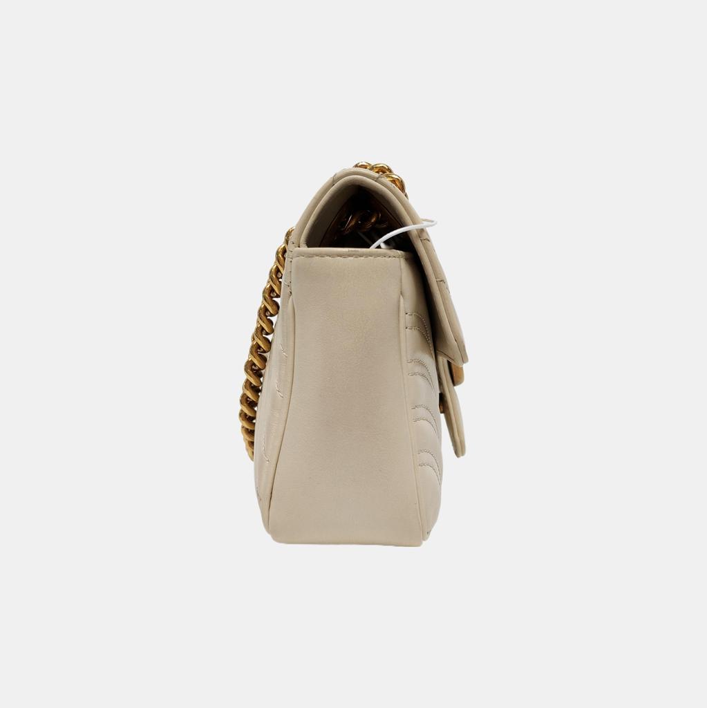 [Pre-Owned] Gucci GG Marmont Matelassé Mini Bag 'White' - Good #AX1QVC