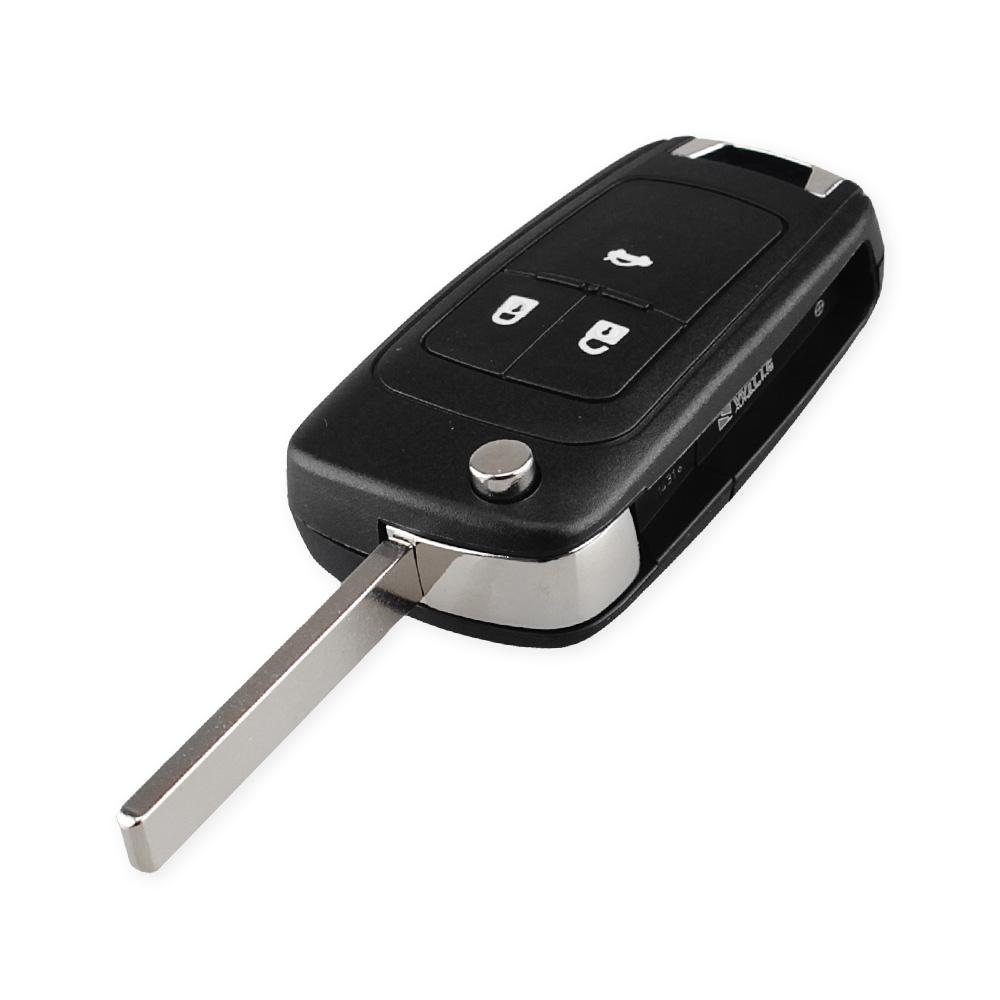 KEYYOU Car Alarm Remote Key For Chevrolet Aveo Cruze Orlando Spark Sail 2/3/4 Buttons 433MHz Fob ID46 Chip With HU100 Blade