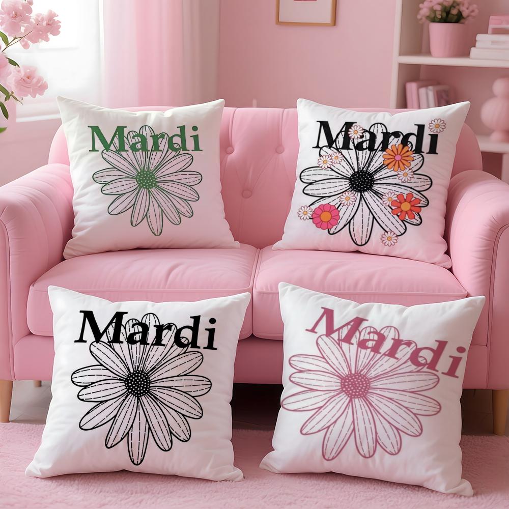 Luxury M-Mardis M-Mercreds Cushion Cover Plush Fabric Soft Double-Sided Printed Sofa Warm Winter Home Gift Pillow Case