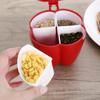 Vier-Fächer-Chili-Form-Gewürzbox mit Deckel Gewürzdose Neue Zuckeraufbewahrungsbox Esszimmer